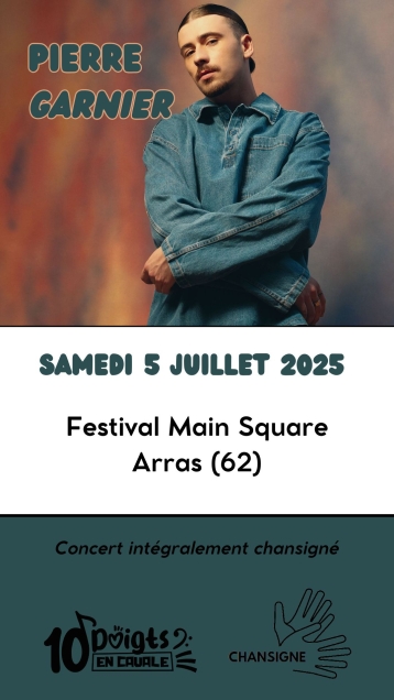 Concert de Pierre Garnier - Main Square Festival