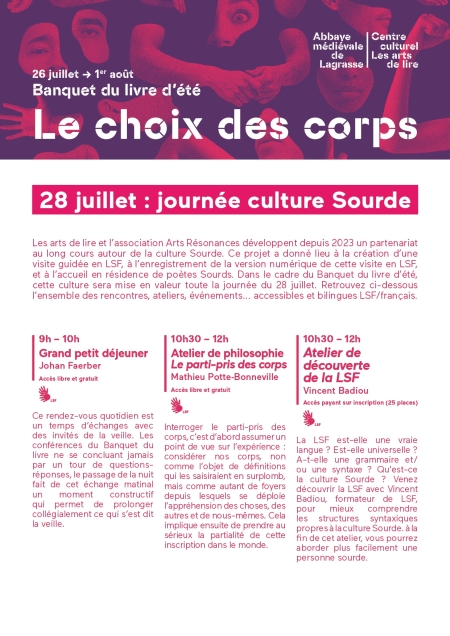 Journée Langue des signes et culture Sourde au Banquet du Livre